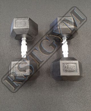 Pareja mancuernas hexagonales 17.5 kg