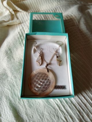 Juego de collar y aretes Plata 925