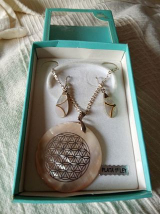 Juego de collar y aretes Plata 925