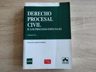Derecho Procesal Civil. II Procesos Especiales