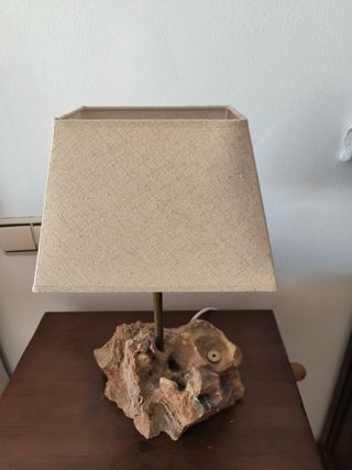 Mesitas noche lámpara piedra