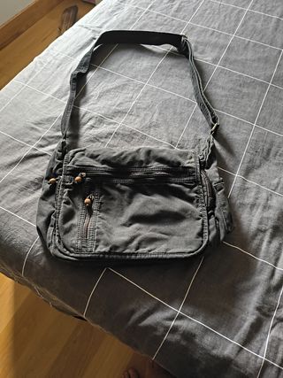 Bolso bandolera tela negra