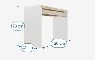 Tocador blanco Ikea Malm - seminuevo