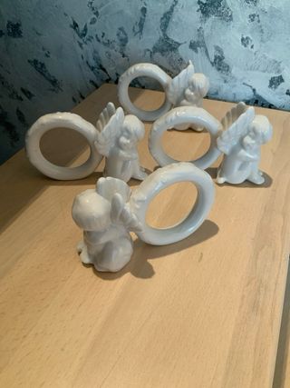 4 Portatovaglioli Angeli Ceramica