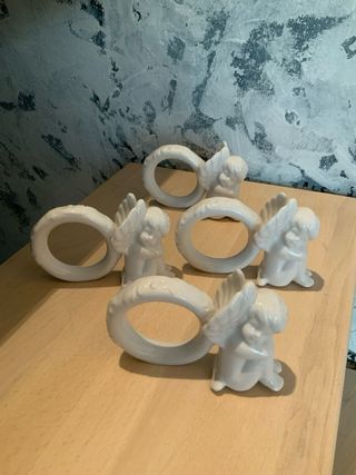 4 Portatovaglioli Angeli Ceramica