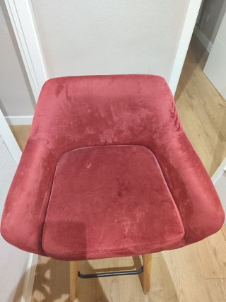 2 Sillas altas terciopelo burdeos