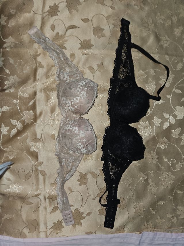 Reggiseni pizzo beige&nero