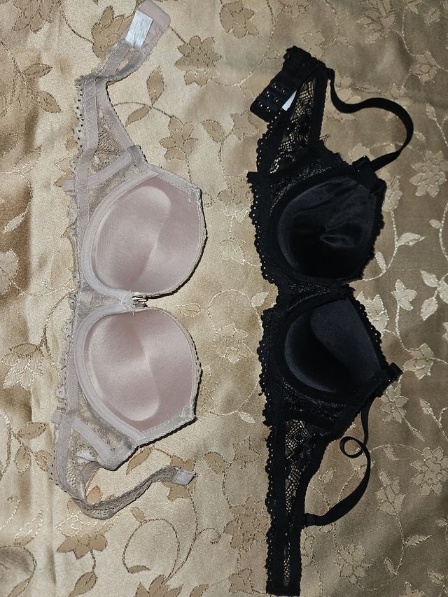 Reggiseni pizzo beige&nero