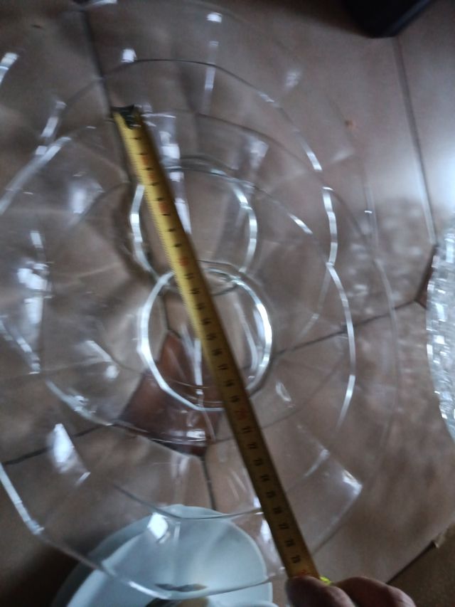 Juego de cristal: plato y cuenco