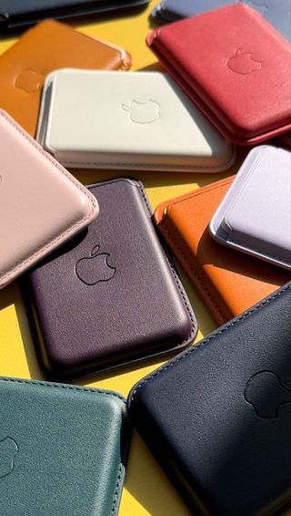 porta carta Apple in pelle, vari colori