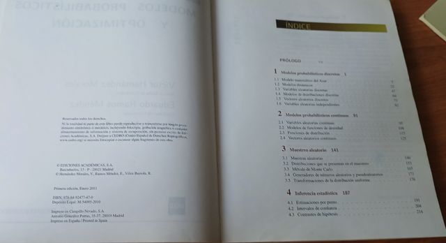 Modelos probabilísticos y optimización. (Spanis...