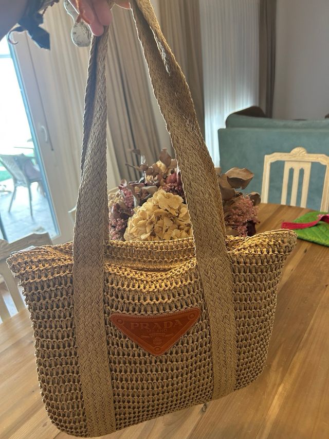 Bolso Prada Beige - tejido