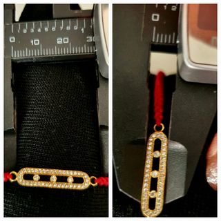 Pulsera Macramé oro rojo