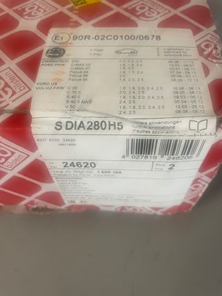 Discos freno Febi 24620 VW Golf Audi
