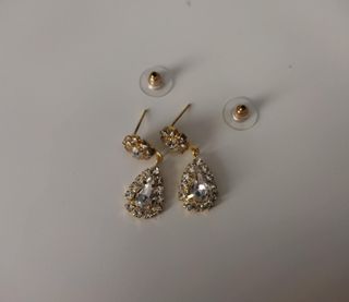 Pendientes FDEETY Dorado con brillantes