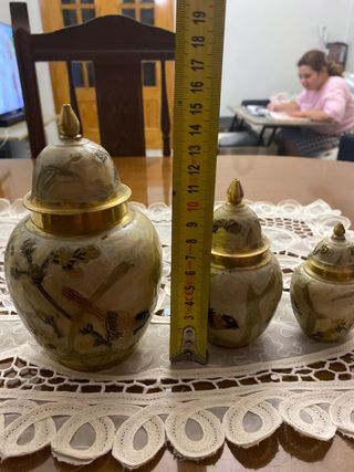 Recipientes latón decorativos indios