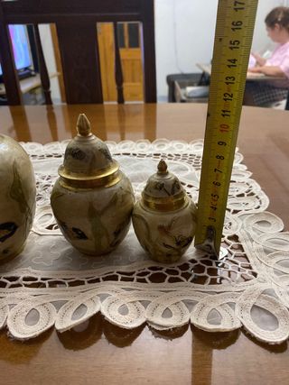 Recipientes latón decorativos indios