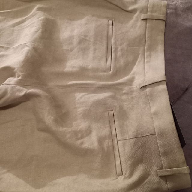 Pantalón Massimo Dutti lino beige