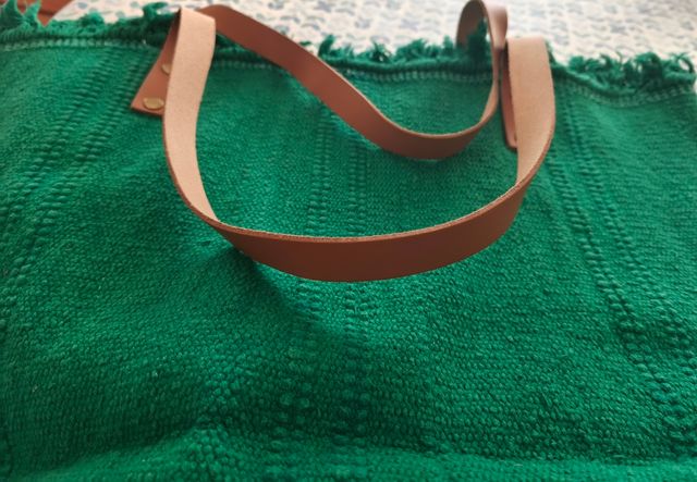 Bolso italiano tejido verde