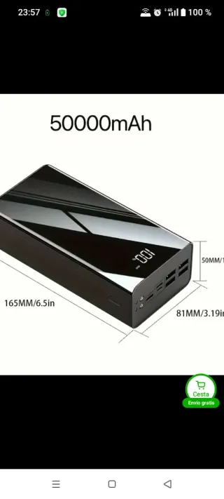 Batería externa Hinne - Power Bank 50000ah oferta