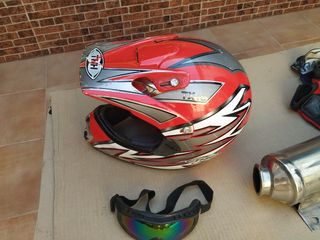 Casco moto THH TX10 + escape+guantes+gafas+chaleco
