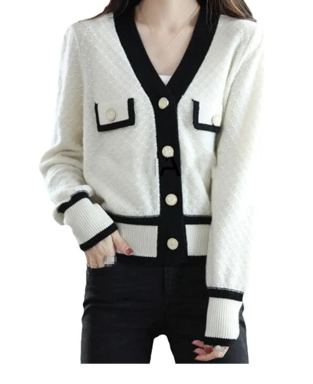 Cárdigan tipo chanelita