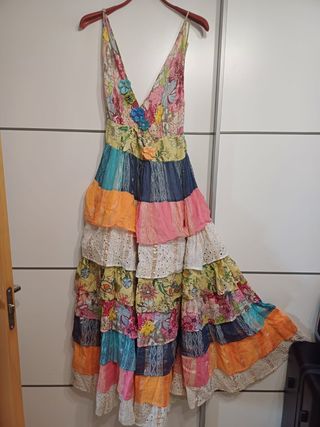 Vestido boho chic multicolor