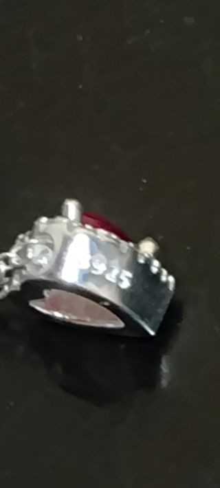 Joyas corazón plata 925 rojas