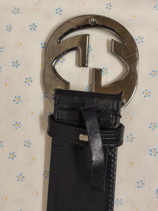 Cinturón Gucci Piel-Algodón 90cm