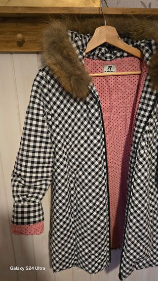 Chaquetón La Martinica cuadros blanco-negro