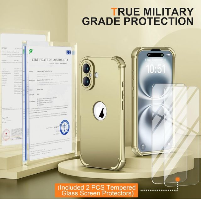 NUEVA Funda iPhone 16 Plus 6.7" Oro