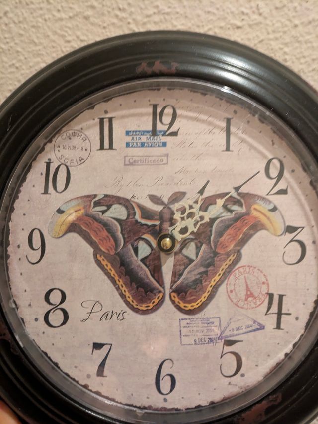 Reloj mariposa vintage metal
