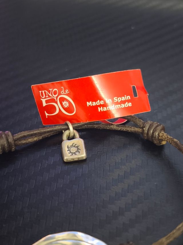 LIQUIDACIÓN Pulsera Uno de 50 Marrón Plata