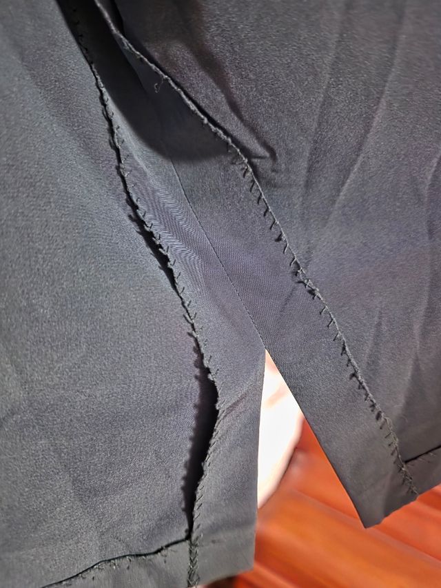 Blusa seda verde - hecha a mano