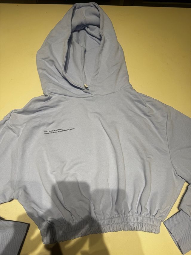 Felpa Lumina azzurra con cappuccio