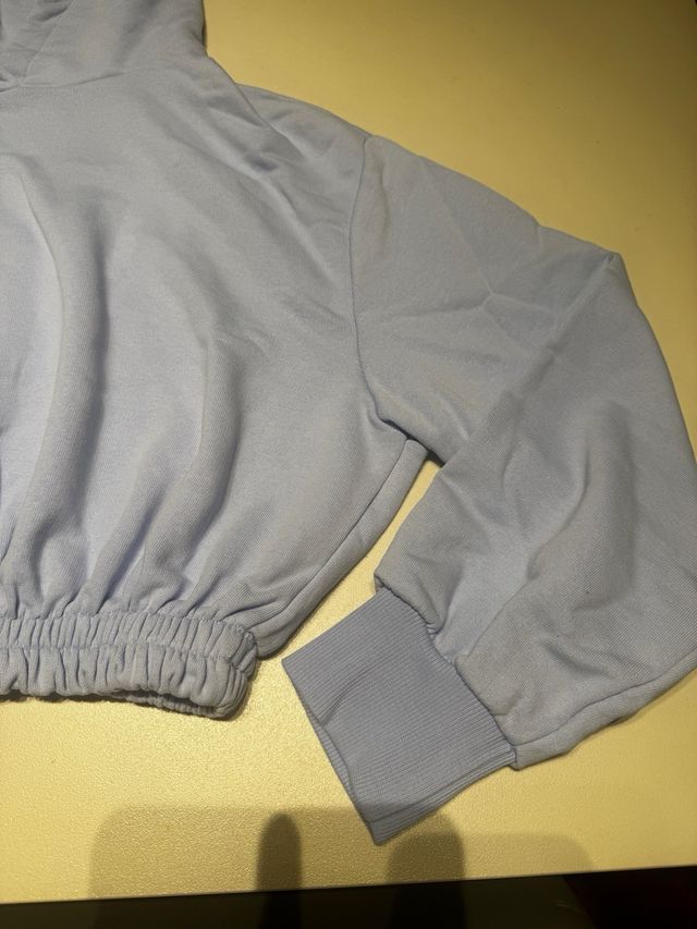 Felpa Lumina azzurra con cappuccio