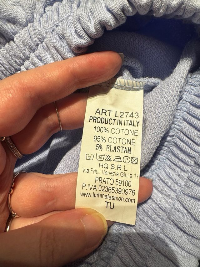 Felpa Lumina azzurra con cappuccio