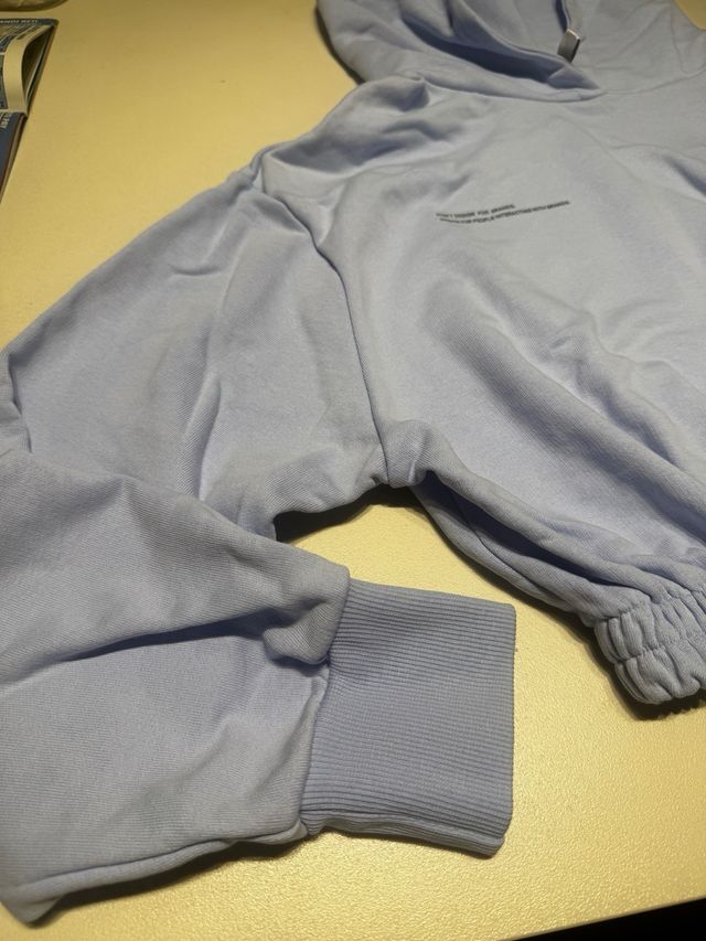 Felpa Lumina azzurra con cappuccio