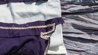 Vestido feira franca mujer - morado, blanco