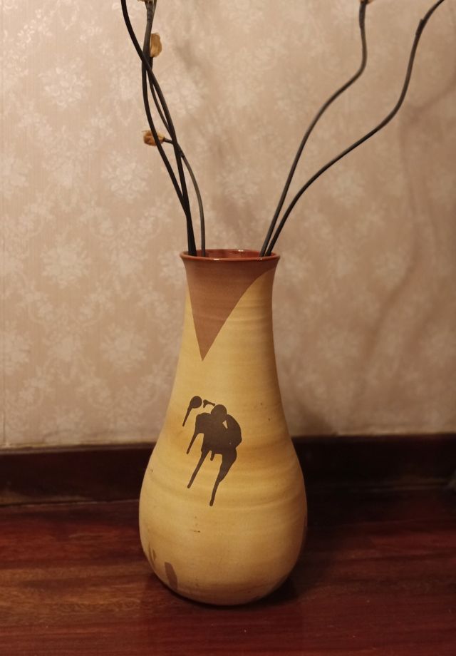 Jarrón cerámico moderno - Beige/Marrón