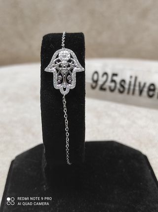 Pulsera Hamsa Plata