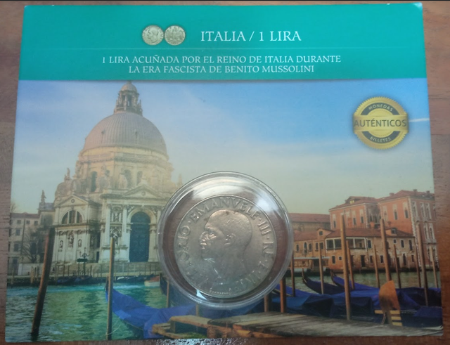 Moneda 1 Lira Italia Mussolini