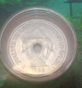 Moneda Laos 20 Céntimos Indochina Francesa