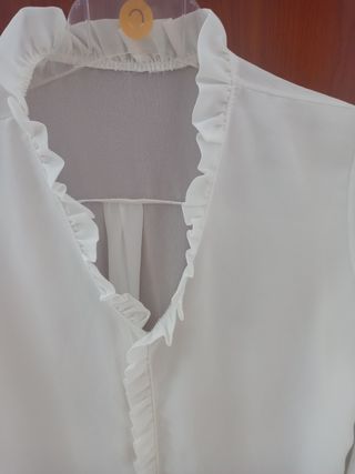 Camicia bianca chiffon - Tg Unica
