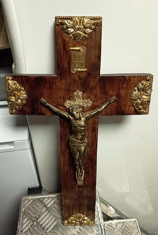 Crucifijo madera Cristo - Dorado