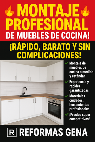 Montaje muebles cocina - Rápido y barato