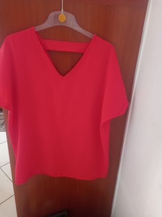 Blusa rossa chiffon