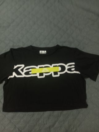 Top Kappa nero bianco tg XL