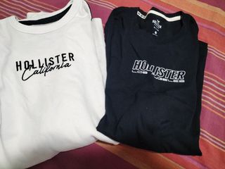 Lote Sudadera Hollister blanca y camiseta  negra