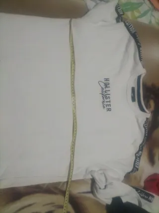Lote Sudadera Hollister blanca L y camiseta  negra